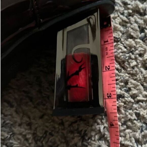 Glossy Black Mary Jane Heels with Unique Transparent Heel - Picture 4 of 8